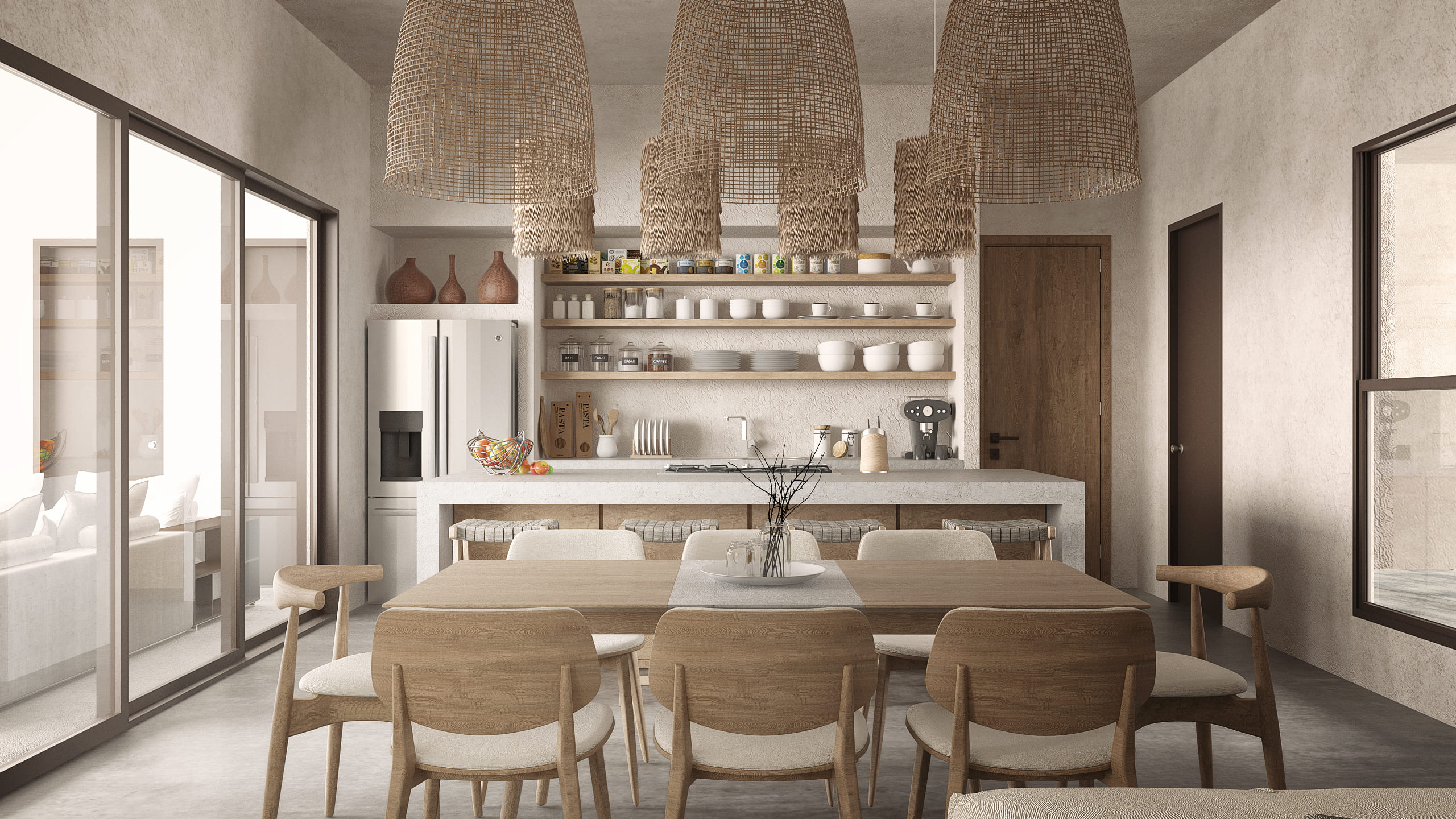 cocina y comedor